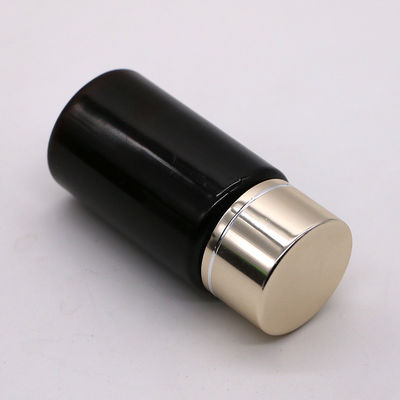 GMP 50ML PET Plastic Medicine Tablet Pill Bottle Container com tampa revestida de ouro e prata