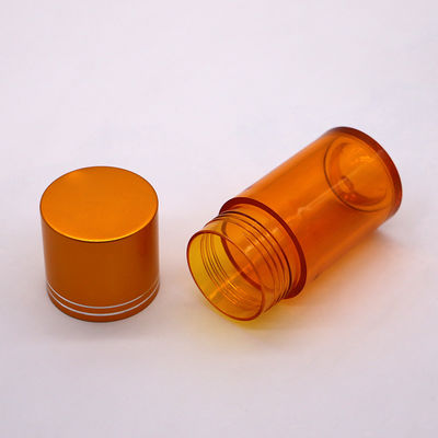 Recheio de 60 ml de pílula PET cápsula frasco de óleo de peixe com tampa de parafuso de ouro prata de alumínio