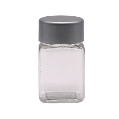 60 ml PET Botalhas de plástico quadrado com tampa de parafuso de plástico para comprimidos