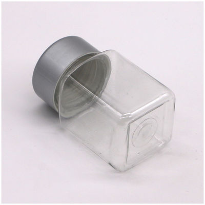 60 ml PET Botalhas de plástico quadrado com tampa de parafuso de plástico para comprimidos