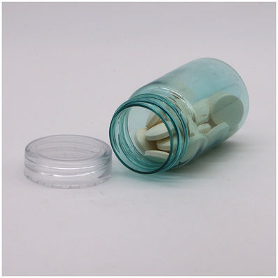 Cuidados com a Saúde 70ml PET Plastic Capsule Pill Bottle com Gold Silver Cap