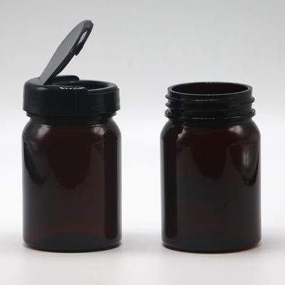 Impressão em tela 80ml PET Botão de plástico médico recarregável para cápsulas de pílula