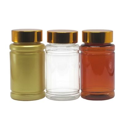 Botelha de plástico PET de design estéril e resistente a crianças para comprimidos Cápsula 100 ml