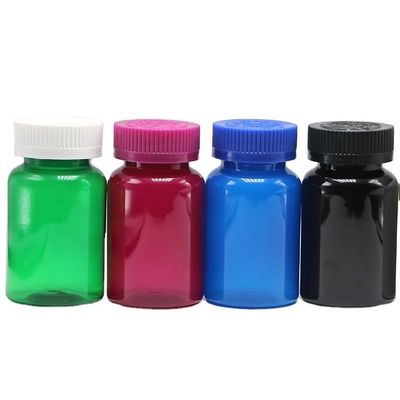 Garrafas de Suplemento Translúcido 120 ml 4 oz PET Garrafas de cápsulas com tampa de segurança