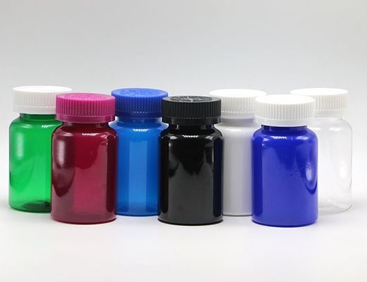 Garrafas de Suplemento Translúcido 120 ml 4 oz PET Garrafas de cápsulas com tampa de segurança