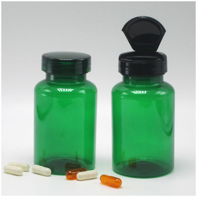 Garrafas de Suplemento Translúcido 120 ml 4 oz PET Garrafas de cápsulas com tampa de segurança
