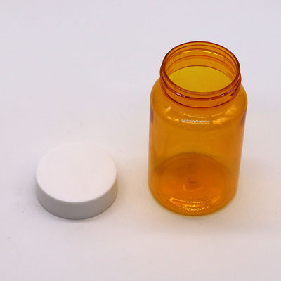 Amostragens gratuitas 150ml/CC PET Botão de plástico laranja para remédio Botão de suplemento de pílula