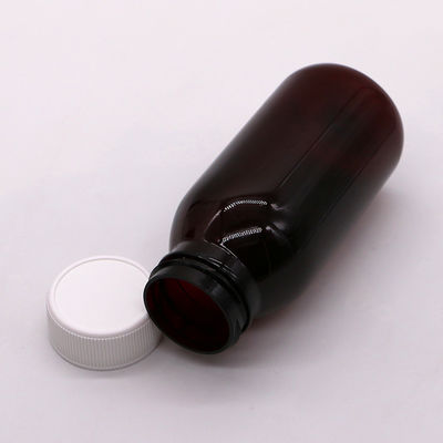 Frasco de líquido oral de xarope para tosse estéril e redondo PET de 180 ml, com tampa de segurança para crianças