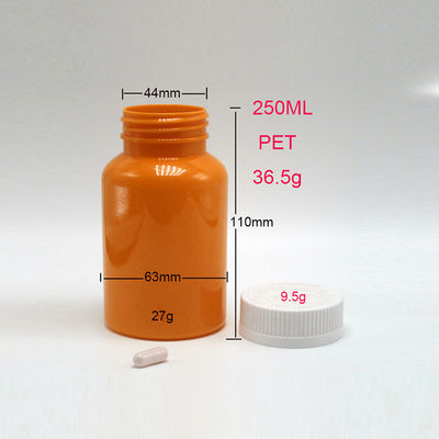 300 ml PET de qualidade medicamentosa frasco de plástico médico vazio para suplemento de cápsula de pílula