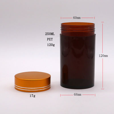 Botão de frasco PET de plástico para cápsulas de suplementos nutricionais e suplementos fitoterápicos