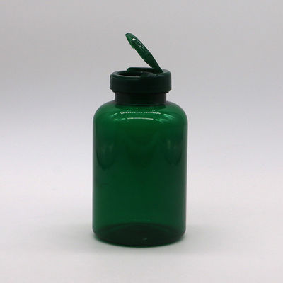 Garrafa de revestimento de plástico de PET 350 ml frasco medicinal recarregável para cápsula de medicamentos recarregáveis