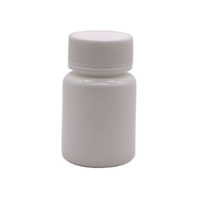 30 ml de HDPE Portátil em pó de plástico branco Pilha de remédio Tabletes Flascas de recipiente com tampa de segurança para crianças