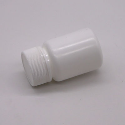 30 ml de HDPE Portátil em pó de plástico branco Pilha de remédio Tabletes Flascas de recipiente com tampa de segurança para crianças