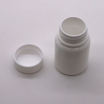 30 ml de HDPE Portátil em pó de plástico branco Pilha de remédio Tabletes Flascas de recipiente com tampa de segurança para crianças