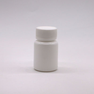 30 ml de HDPE Portátil em pó de plástico branco Pilha de remédio Tabletes Flascas de recipiente com tampa de segurança para crianças