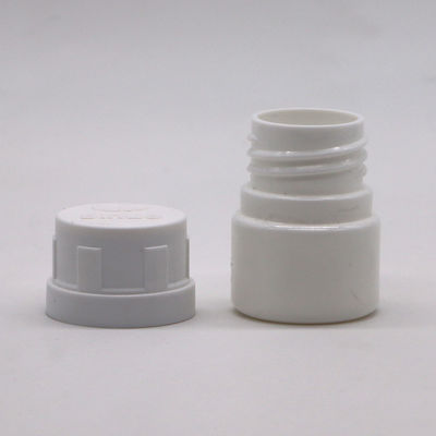 25 ml de frasco de cápsula de medicamento sólido vazio e recarregável em HDPE branco para pó químico