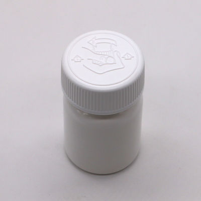Garrafa de plástico HDPE de pequena capacidade de 40 ml com tampa de parafuso e impressão de etiqueta personalizada