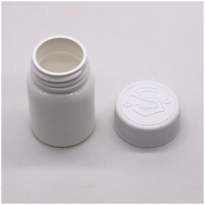 Garrafa de plástico HDPE de pequena capacidade de 40 ml com tampa de parafuso e impressão de etiqueta personalizada