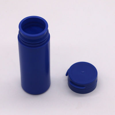 Garrafa de plástico HDPE de forma redonda de 50 ml para armazenamento de suplementos de medicina de cor personalizados
