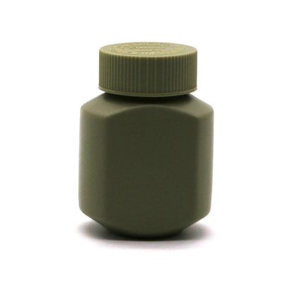 Garrafas de plástico quadrados de 60 ml HDPE com tampa à prova de crianças para comprimidos e cápsulas orgânicas