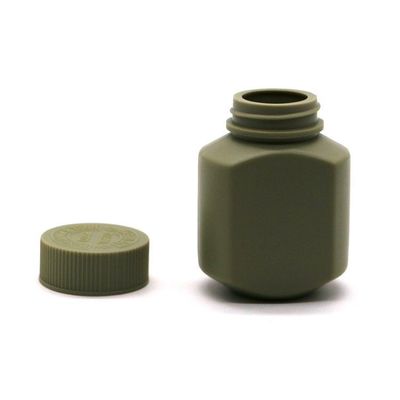 Garrafas de plástico quadrados de 60 ml HDPE com tampa à prova de crianças para comprimidos e cápsulas orgânicas