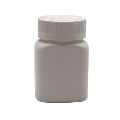 Garrafa de plástico de forma quadrada de 85 ml de HDPE para medicamentos Armazenamento de cápsulas de comprimidos sólidos