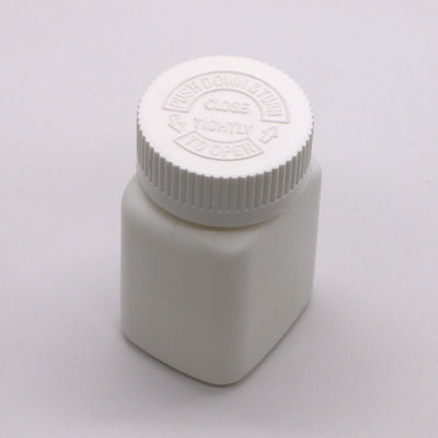 Garrafa de plástico de forma quadrada de 85 ml de HDPE para medicamentos Armazenamento de cápsulas de comprimidos sólidos