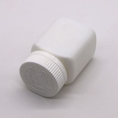 Garrafa de plástico de forma quadrada de 85 ml de HDPE para medicamentos Armazenamento de cápsulas de comprimidos sólidos
