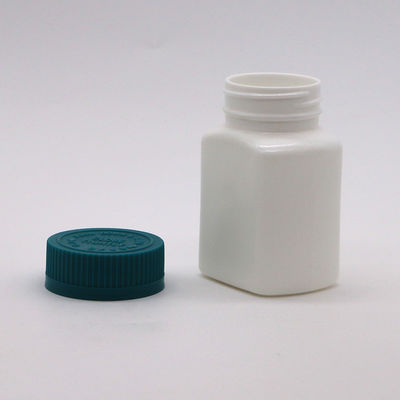 Caixa de Armazenamento de Medicamentos 95 mL Quadrado frasco de plástico HDPE frasco para cápsula de comprimido sólido