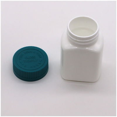 Caixa de Armazenamento de Medicamentos 95 mL Quadrado frasco de plástico HDPE frasco para cápsula de comprimido sólido