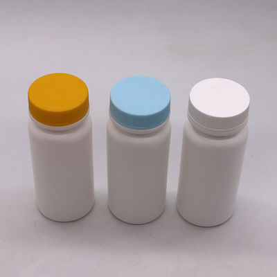 Material do colarinho HDPE 120ml garrafa de plástico branco para pílula cápsula de vitamina 120CC vazia