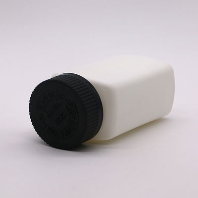 Tela de capuz de 120 ml de HDPE de forma quadrada de cor personalizada recipiente de frasco de pílula vazio