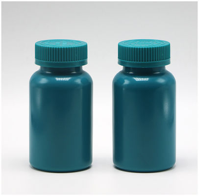 Cores personalizáveis 150ml cápsula de plástico HDPE frasco de pílula com vedação térmica e tampas