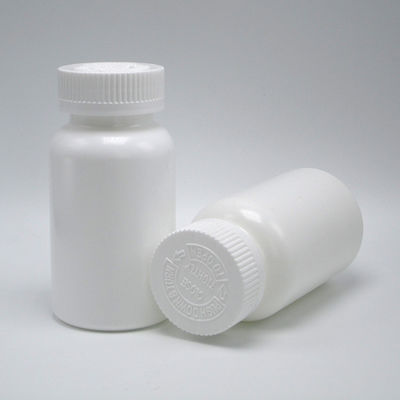 Cores personalizáveis 150ml cápsula de plástico HDPE frasco de pílula com vedação térmica e tampas
