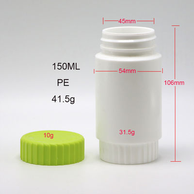 HDPE 175mL Botão de plástico de forma redonda PE para remédios