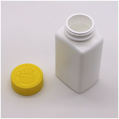 6OZ 180ml HDPE Quadrado Formado em comprimidos Tabletas Botão de Medicamento para Medicina Nutrição Dietética