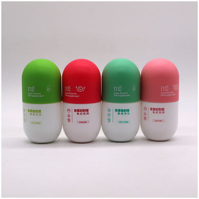 Material do colarinho cápsula HDPE forma 6oz garrafas de plástico fosco mate com tampa de parafuso