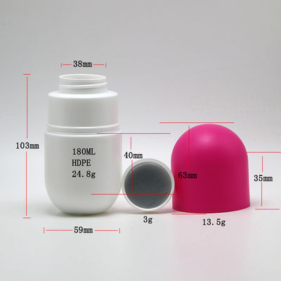 Material do colarinho cápsula HDPE forma 6oz garrafas de plástico fosco mate com tampa de parafuso