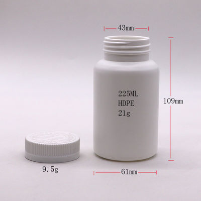 Garrafa HDPE com tampa de parafuso para armazenar medicamentos com segurança