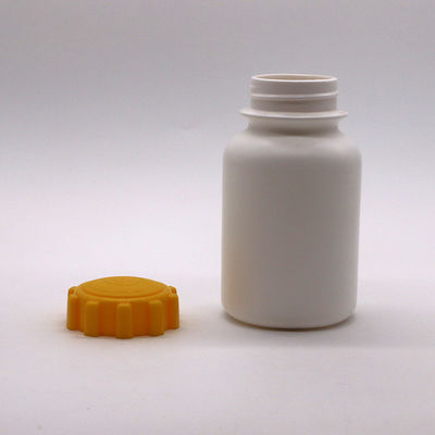 300cc HDPE Botão de cápsula de plástico redondo com tampa de parafuso para comprimido de suplemento medicamentoso