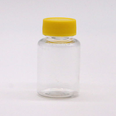 Garrafa de plástico PET transparente de 25 ml para armazenar comprimidos de medicamentos de forma segura e segura