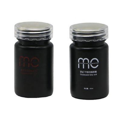 Garrafa de plástico PET redonda de 70 ml com tampa de parafuso e serviço de impressão de etiquetas personalizadas