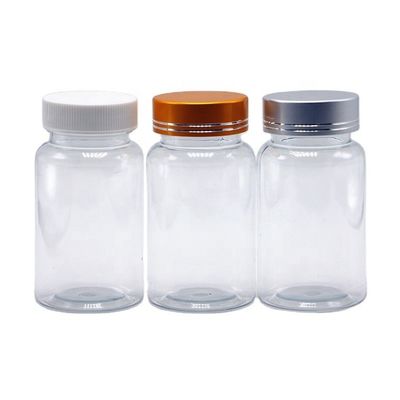 100ml/3.4oz Forma redonda Customizado PET plástico cápsula de cápsula frasco para armazenamento de medicamentos